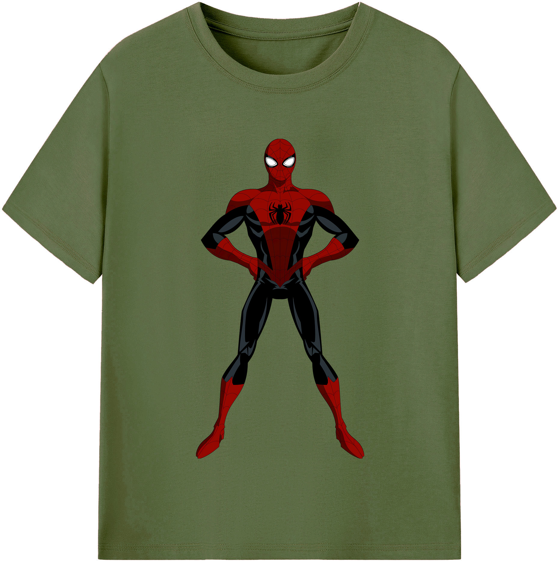 （画像用） Spider Man スパイダーマン 綿100％半袖Tシャツ（フロントプリント）